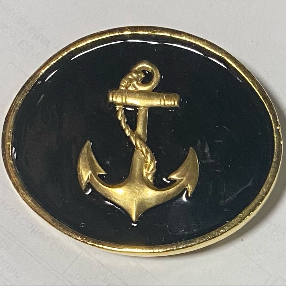 Wimberly Enameled anchor belt buckle 3”x2.5”.  Brand new.